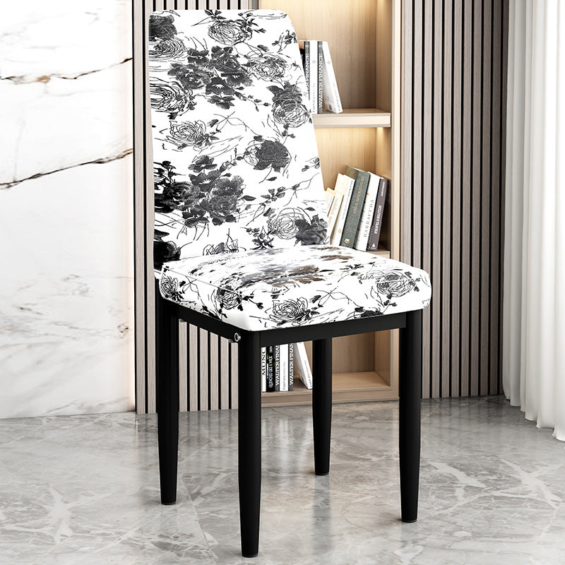 Art Deco Steel Leather Chair — White Leg + Purple