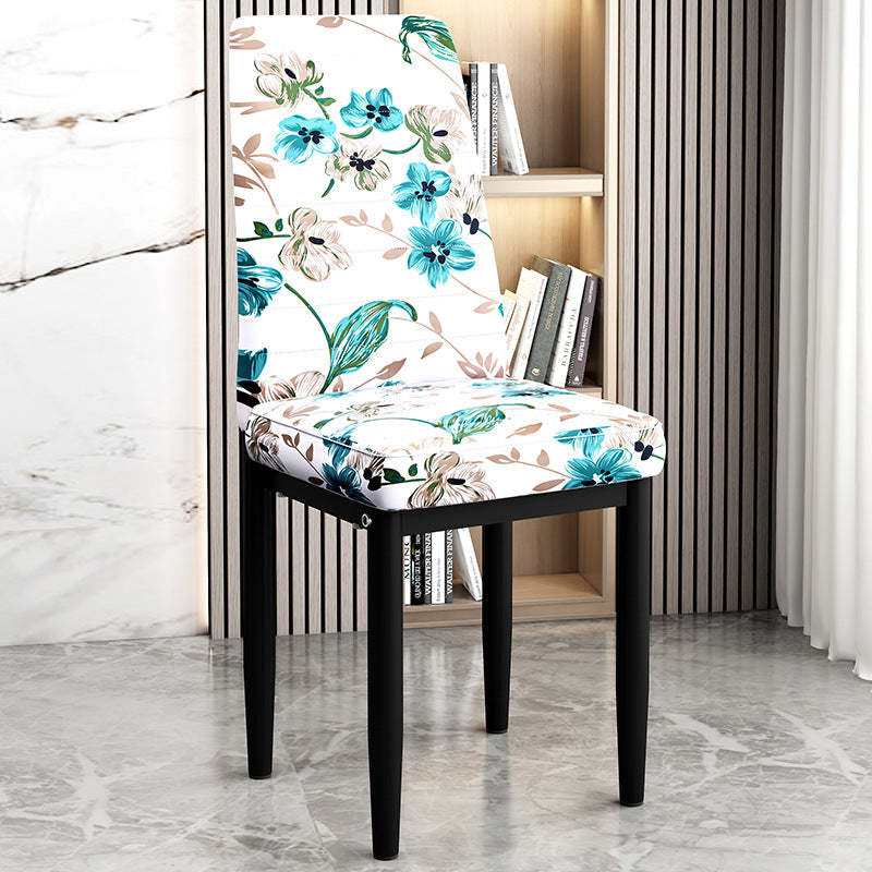 Art Deco Steel Leather Chair — White Leg + Brown