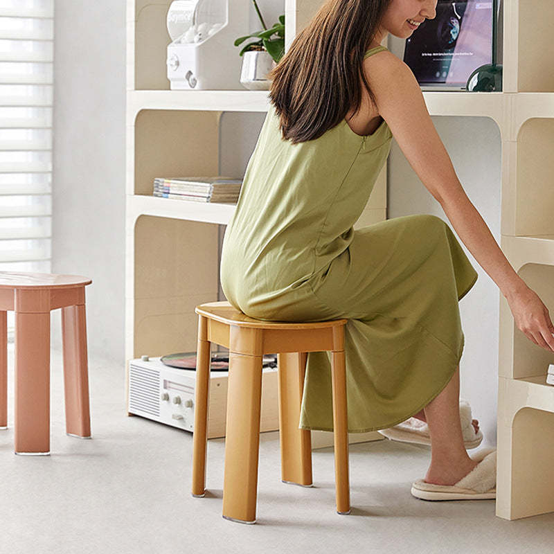 Nordic Macaron Oval Plastic Chair