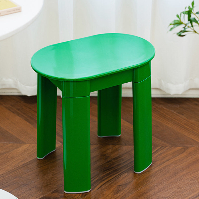Nordic Macaron Oval Plastic Chair — White