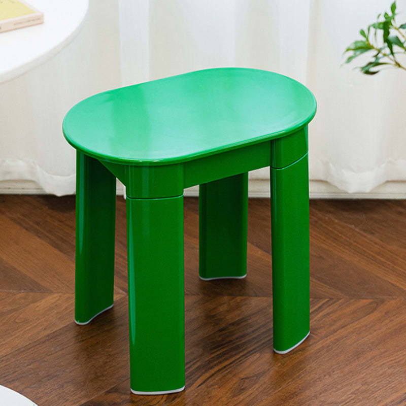 Nordic Macaron Oval Plastic Chair — White