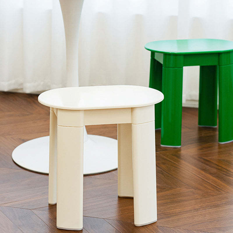 Nordic Macaron Oval Plastic Chair — Pink