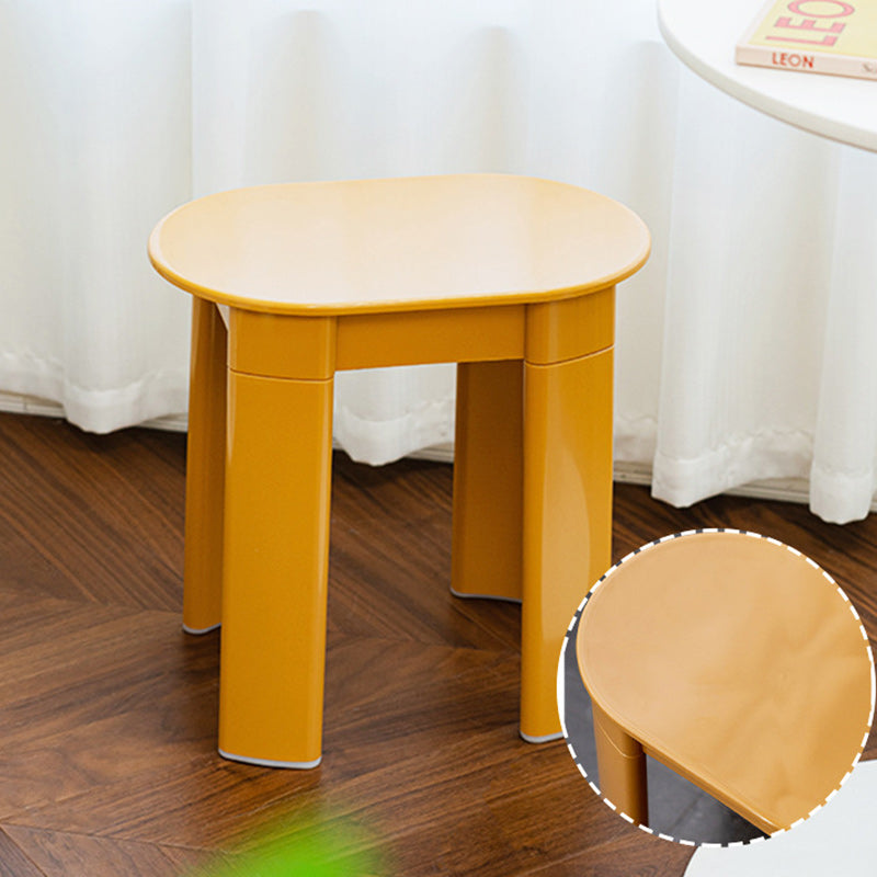 Nordic Macaron Oval Plastic Chair — Blue