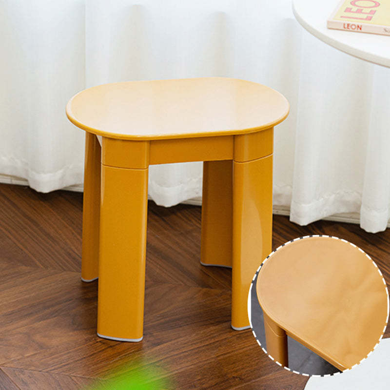 Nordic oval macaron yellow accent chairs