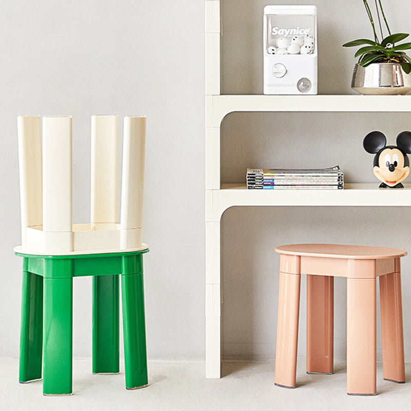 Nordic Macaron Oval Plastic Chair