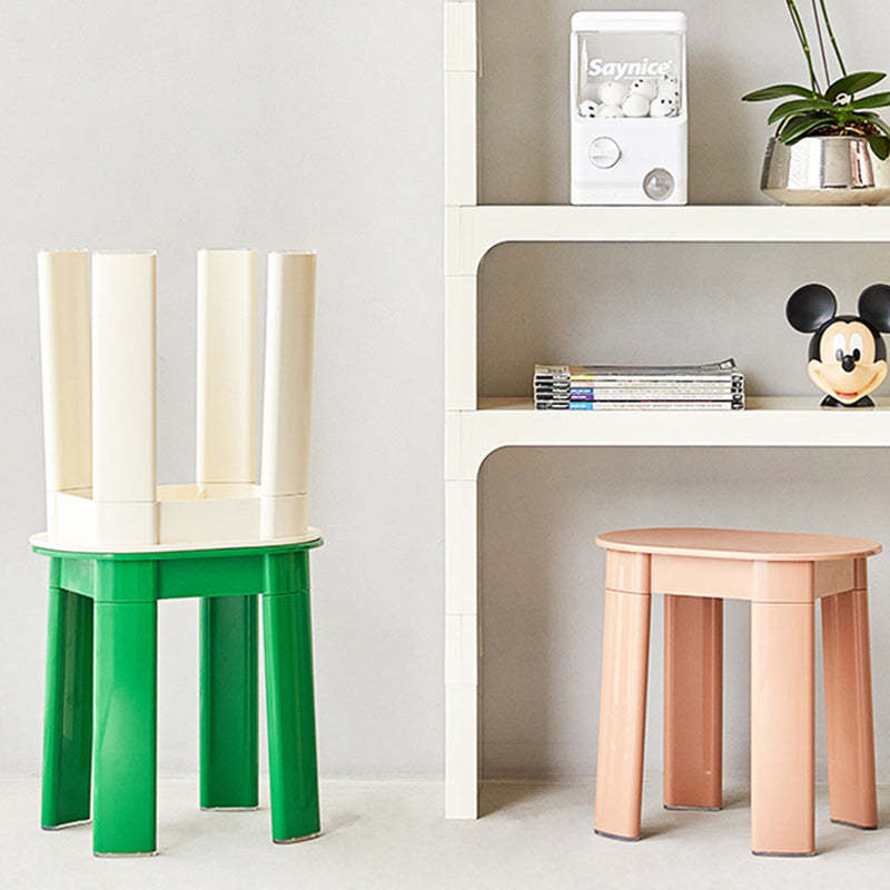 Nordic Macaron Oval Plastic Chair