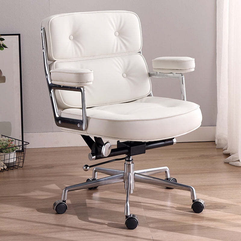 Minimalist liftable desk white office chairs