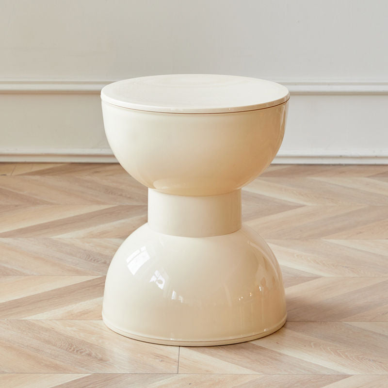 Nordic Cream Cone Oval Plastic Chair