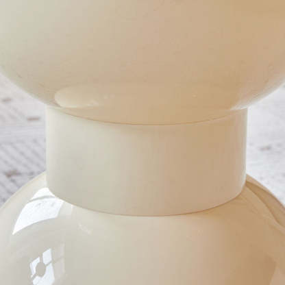 Nordic Cream Cone Oval Plastic Chair — B / Green