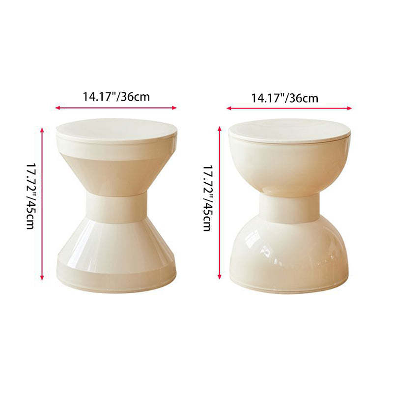 Nordic Cream Cone Oval Plastic Chair — A / Green