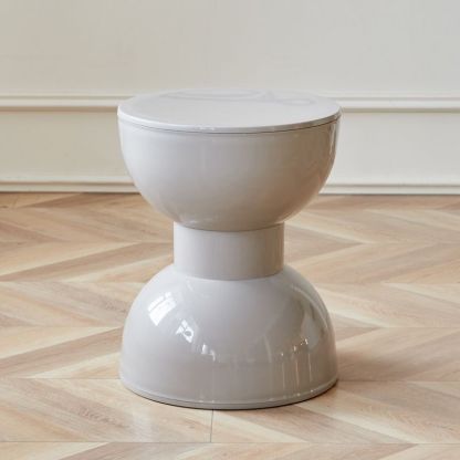 Nordic Cream Cone Oval Plastic Chair