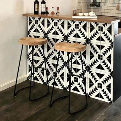 Minimalist Oval Iron Wood Bar Stool