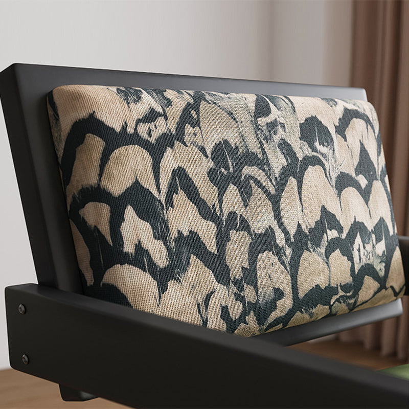 Traditional wood accent chairs in fabric wood