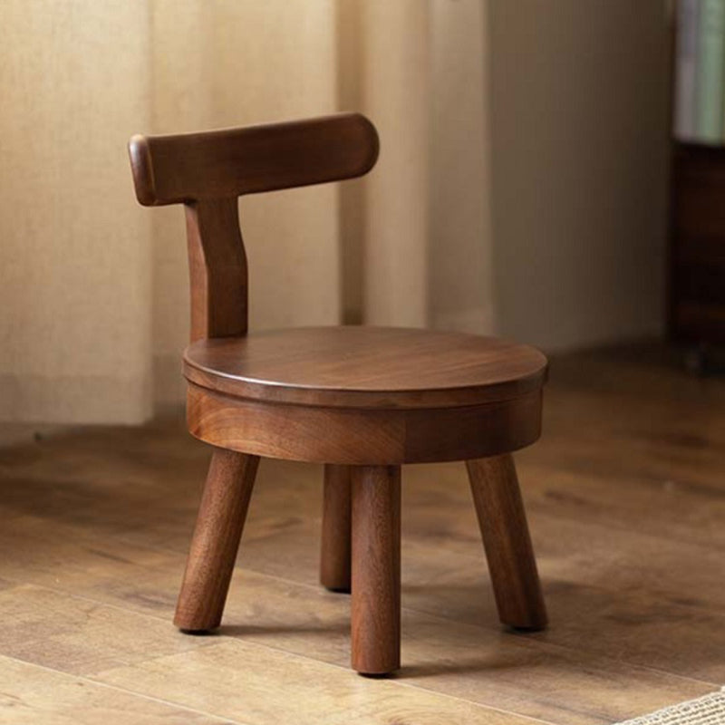 Minimalist Swivel Kids Round Wood Chair