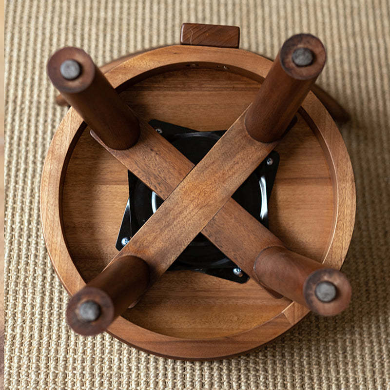 Minimalist Swivel Kids Round Wood Chair