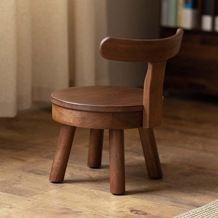 Minimalist Swivel Kids Round Wood Chair