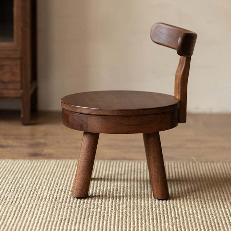 Minimalist Swivel Kids Round Wood Chair