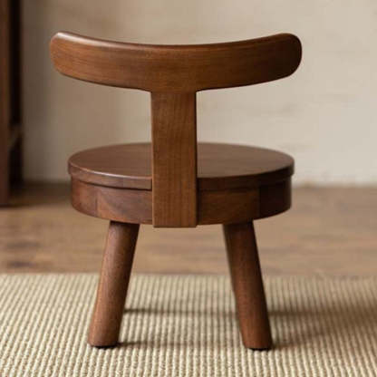 Minimalist Swivel Kids Round Wood Chair