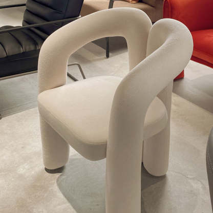 Nordic Cream Metal Velvet Vanity Stool