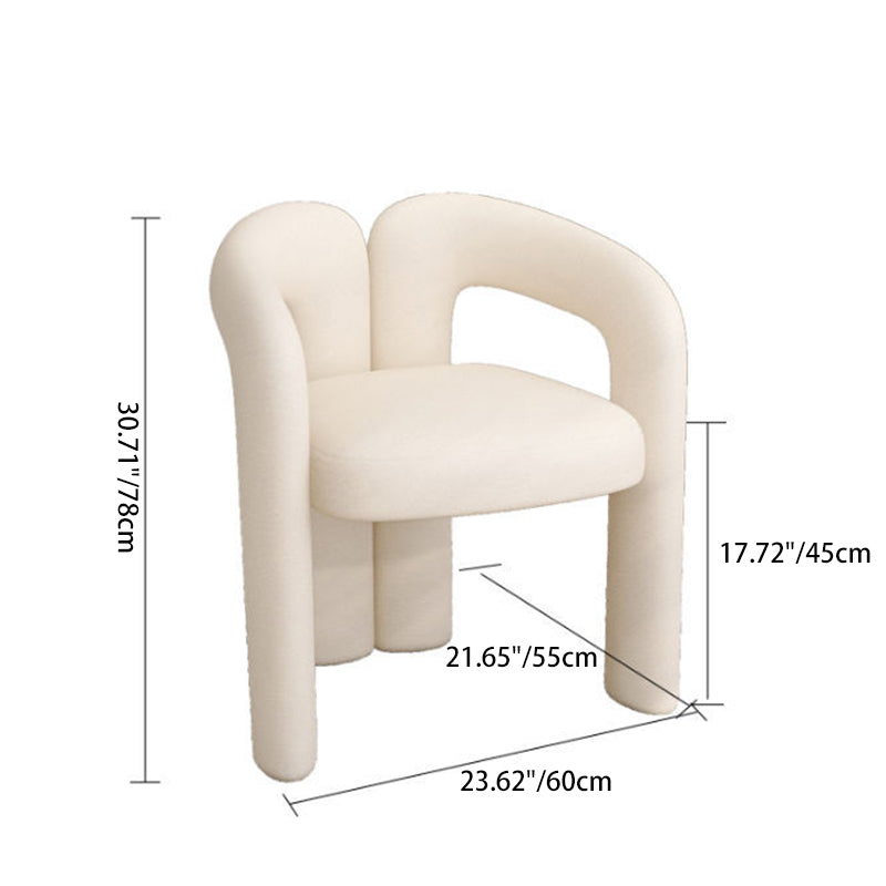 Nordic Cream Metal Velvet Vanity Stool