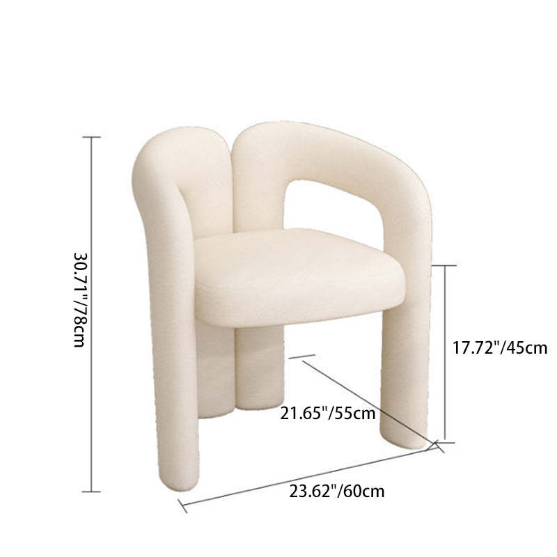 Nordic Cream Metal Velvet Vanity Stool
