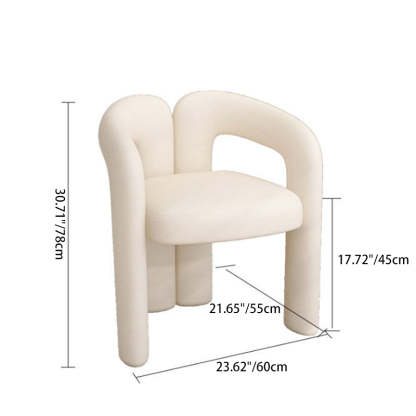 Nordic Cream Metal Velvet Vanity Stool