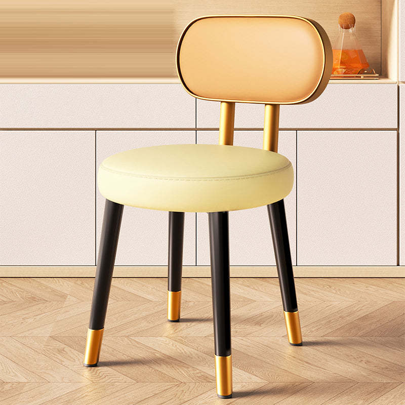 Lighom nordic gray dining chairs & benches in leather — Orange / White / Gold