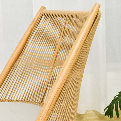 Traditional Rustic Aluminum Rattan Accent Chair