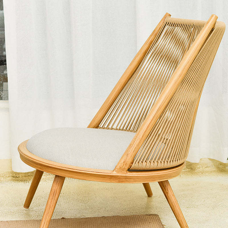 Traditional Rustic Aluminum Rattan Accent Chair