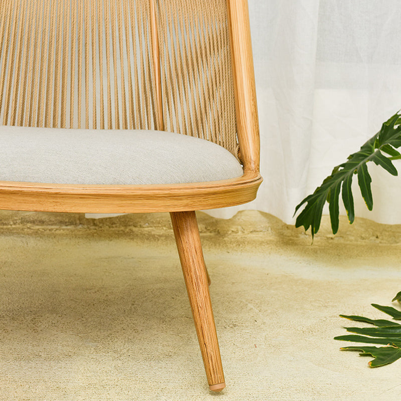 Traditional Rustic Aluminum Rattan Accent Chair