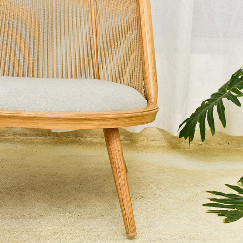 Traditional Rustic Aluminum Rattan Accent Chair