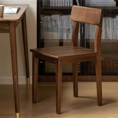 Vintage Walnut Dining Chair — Walnut Color