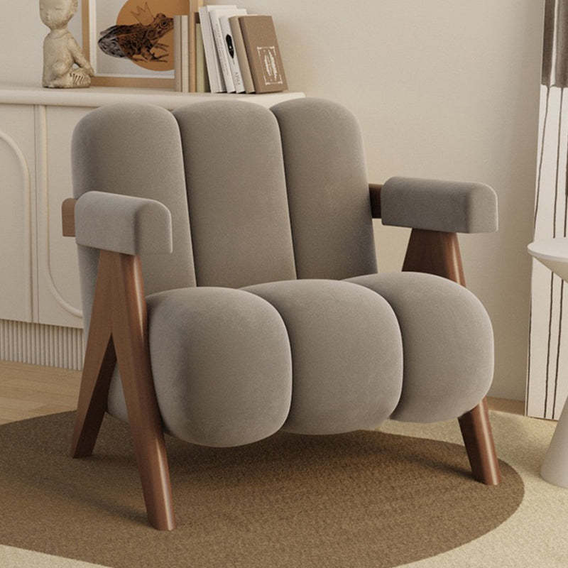 Fabric accent chairs in gray