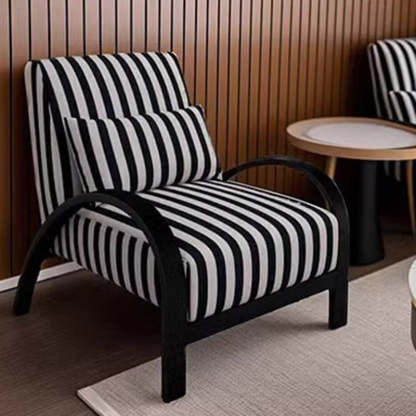 Nordic Curved Metal Lambswool Accent Chair