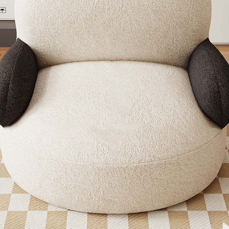 Contemporary Baby Panda Lambswool Accent Chair