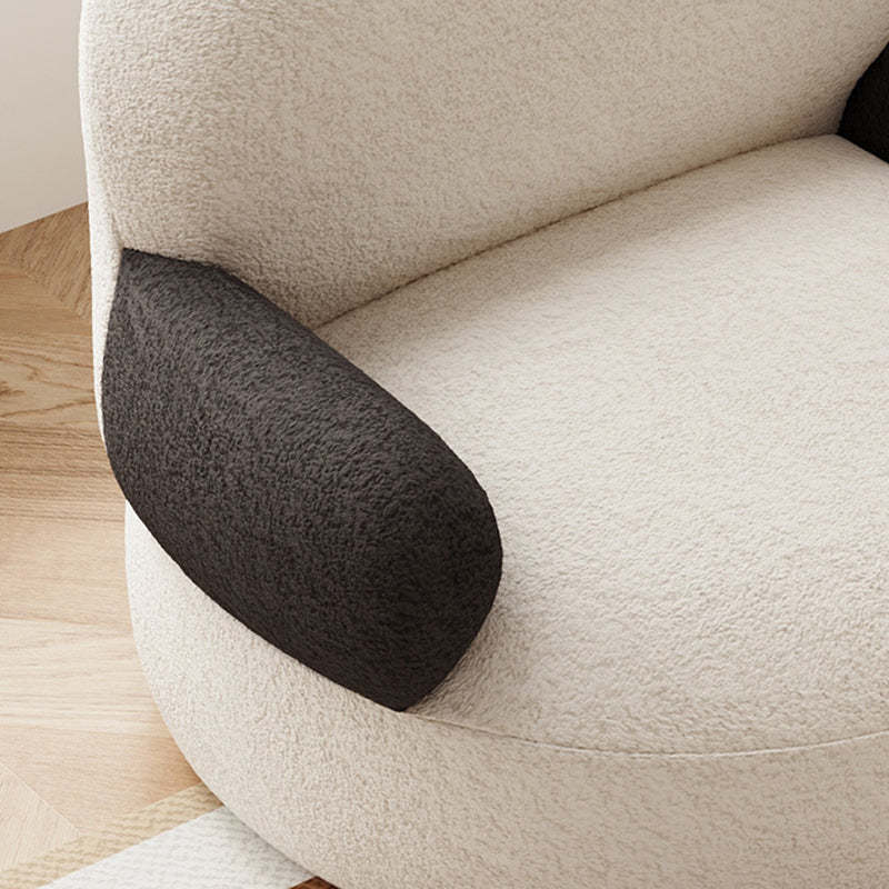 Contemporary Baby Panda Lambswool Accent Chair