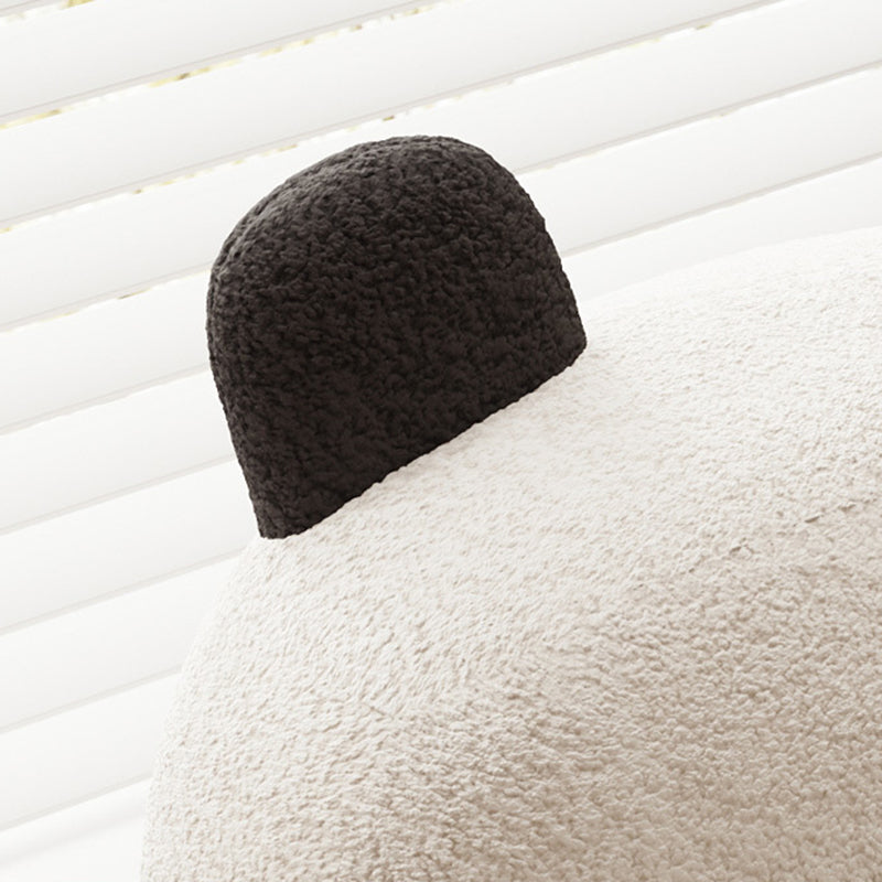 Contemporary Baby Panda Lambswool Accent Chair