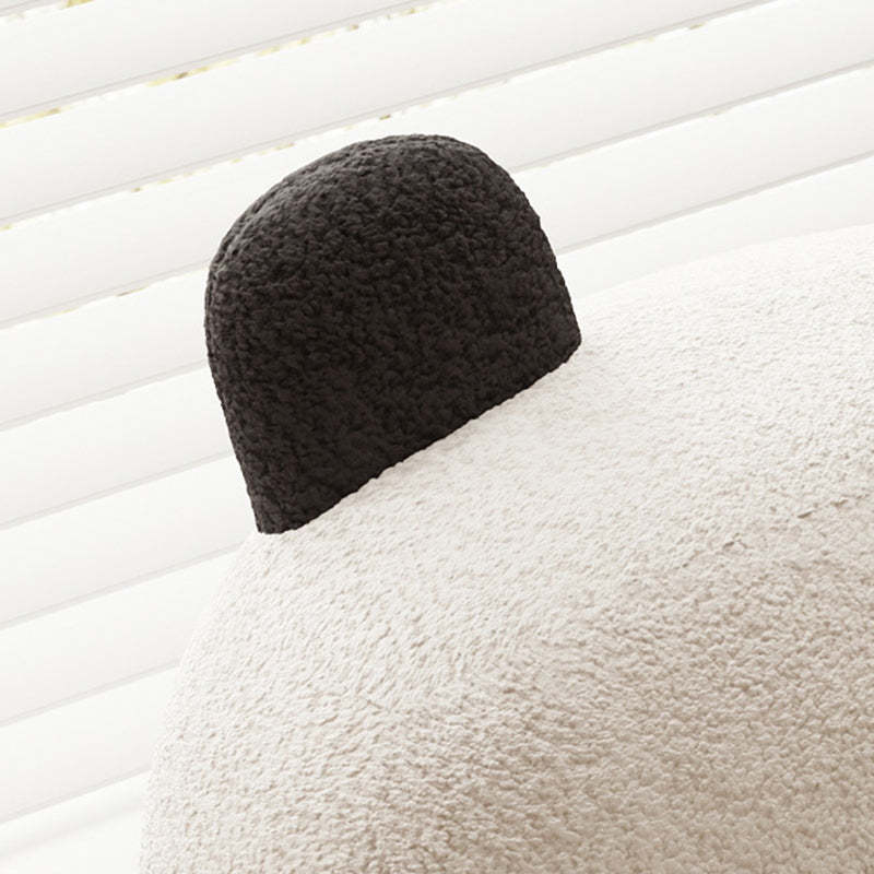 Contemporary Baby Panda Lambswool Accent Chair