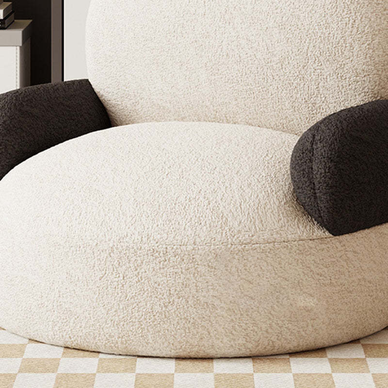 Contemporary Baby Panda Lambswool Accent Chair