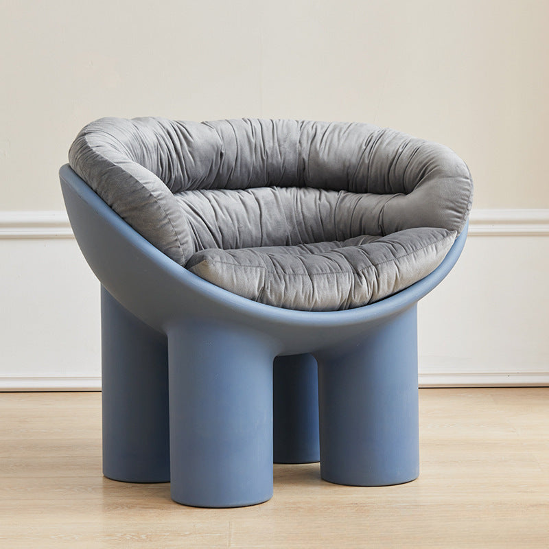 Contemporary Elephant-Leg Plastic Curved Chair — Ginger