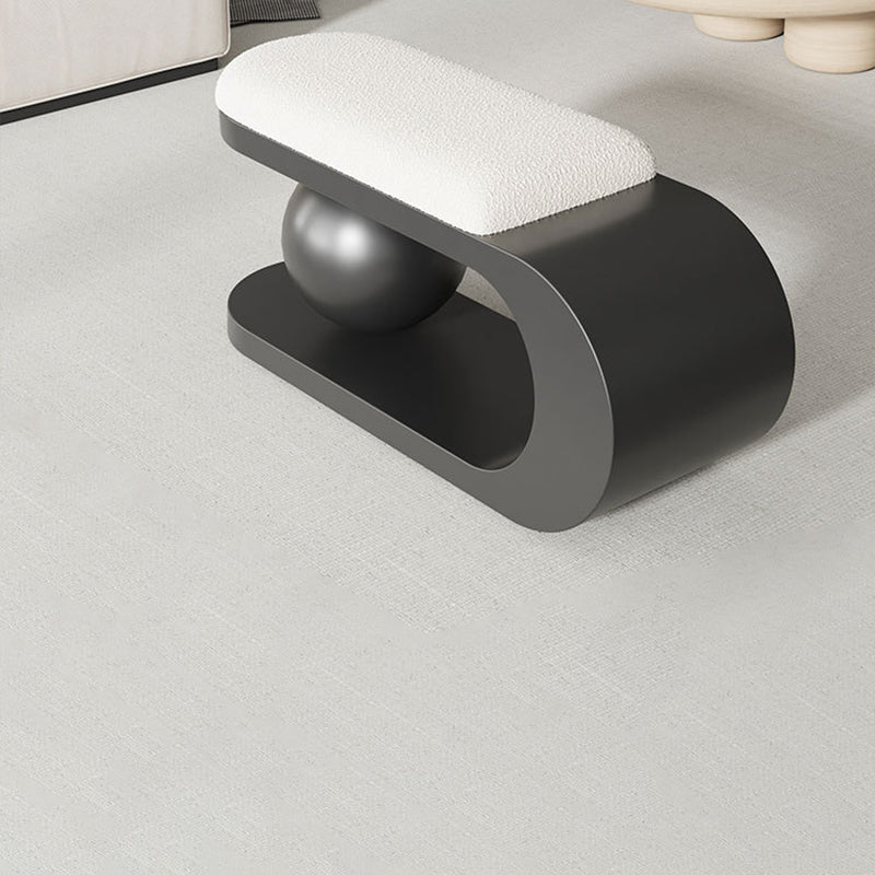 Contemporary Scandinavian Long Curve Orb Carbon Steel Lambswool Chair For Living Room