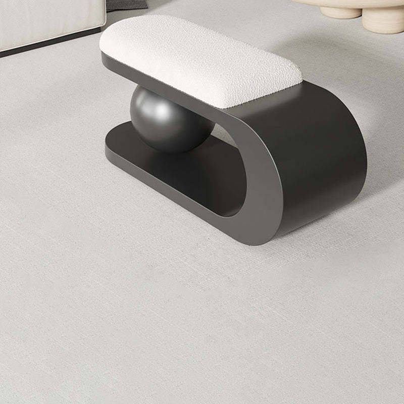 Contemporary Scandinavian Long Curve Orb Carbon Steel Lambswool Chair For Living Room