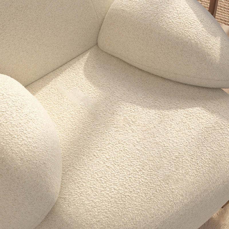 Minimalist Bear Wood Lambswool Rocking Accent Chair
