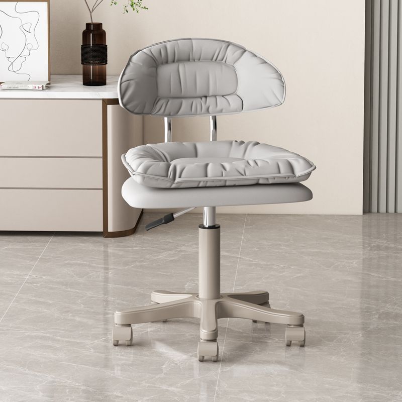 Minimalist desk liftable leather office chairs — Nylon / Light Gray