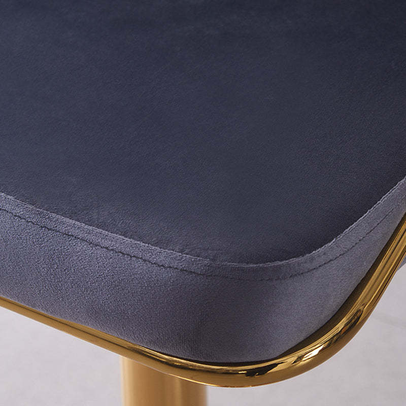 Scandinavian Swivel Liftable Velvet Bar Stool