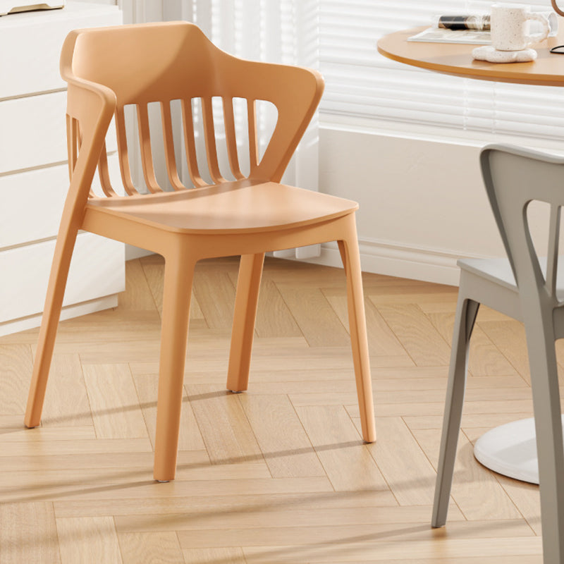 Scandinavian Stackable Colorful Plastic Dining Chair
