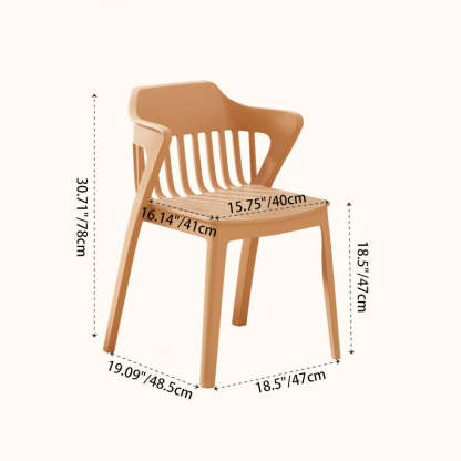 Scandinavian Stackable Colorful Plastic Dining Chair — A / Blue