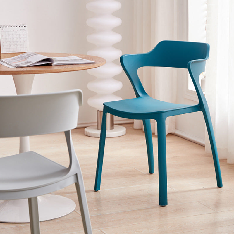 Scandinavian Stackable Colorful Plastic Dining Chair
