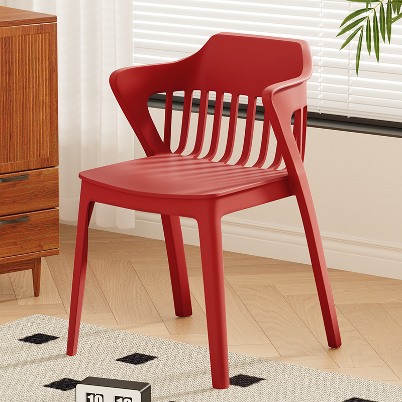 Scandinavian Stackable Colorful Plastic Dining Chair