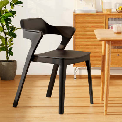 Scandinavian Stackable Colorful Plastic Dining Chair